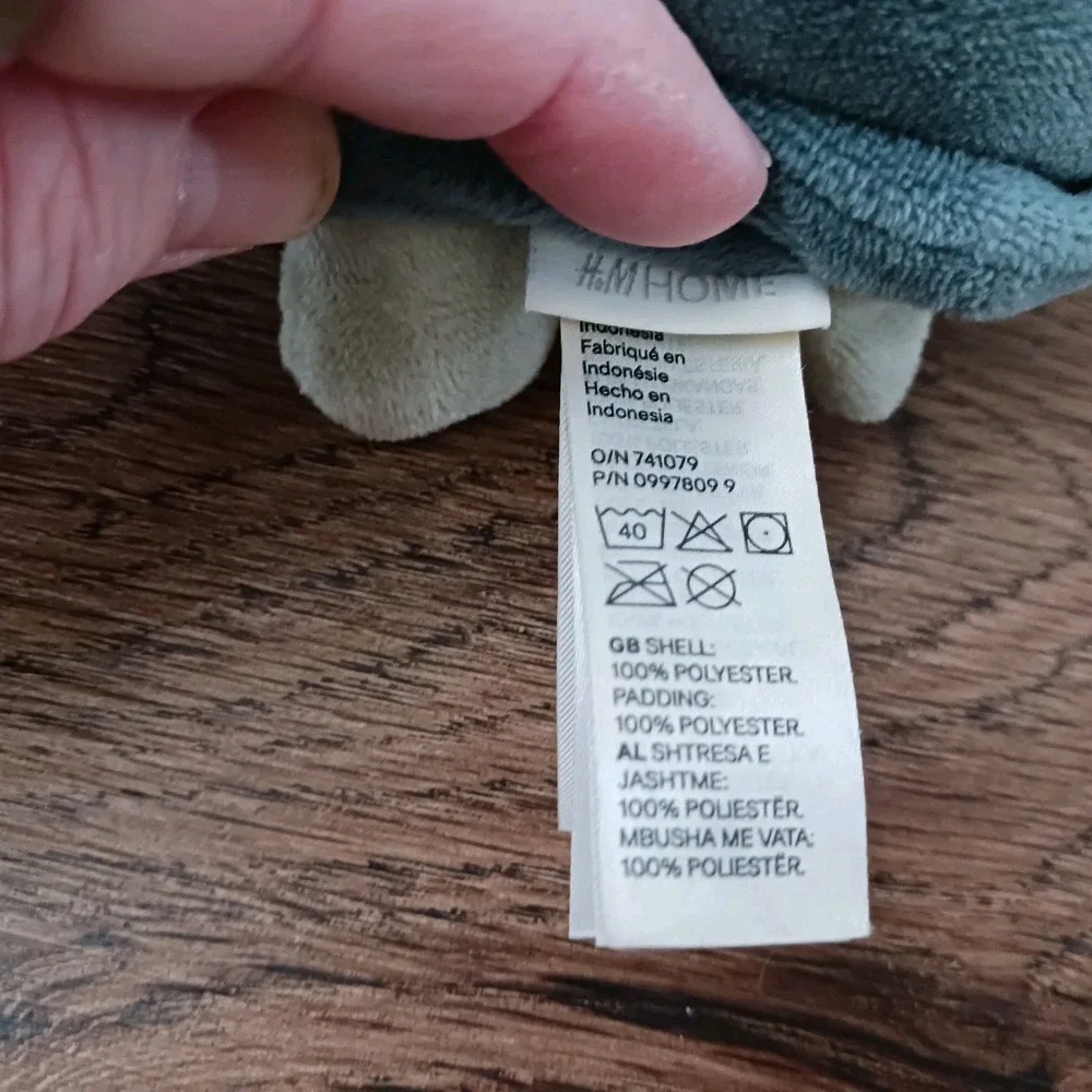 H M Home Turtle Plush Green Pink Cheeks Smile 8.5